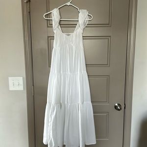 Abercrombie & Fitch Ruffle Flutter Sleeve Maxi Dress